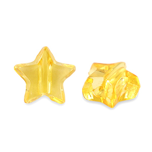 Acryl kralen ster Transparent spectra yellow