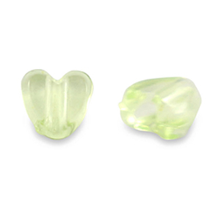 Acryl kralen hart Transparent light green