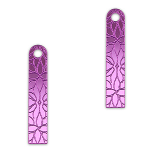 Statement hangers bar bloem Metallic lilac purple