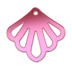 Statement hangers schelp Metallic magenta purple