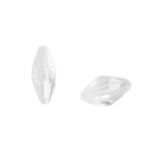 Acryl kralen ovaal facet geslepen Transparent
