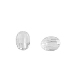 Acryl kralen ovaal facet geslepen Transparent