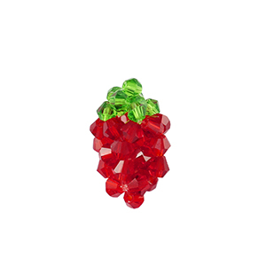 Top facet hangers aardbei Red-green