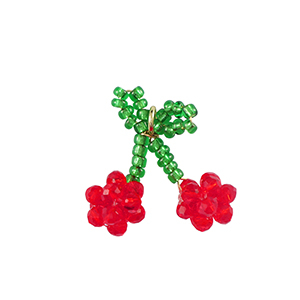 Top facet hangers kersen Gold-red green