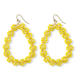 Top facet oorbellen druppel Gold-yellow
