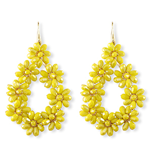 Top facet oorbellen druppel Gold-yellow