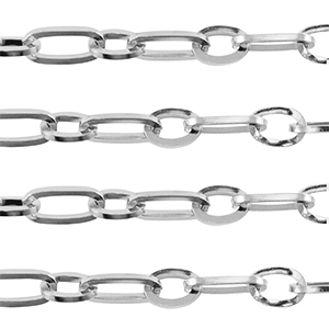 Roestvrij stalen (RVS) Stainless steel onderdelen jasseron ankerketting Silver