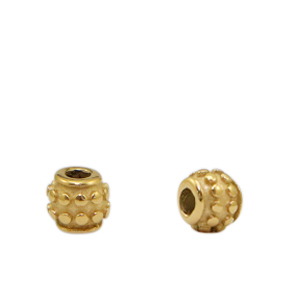 Roestvrij stalen (RVS) Stainless steel kralen 5mm Goud