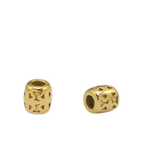 Roestvrij stalen (RVS) Stainless steel kralen 5mm Goud