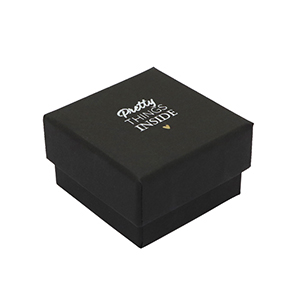 Sieraden (cadeau) doosje "Pretty things inside" Black