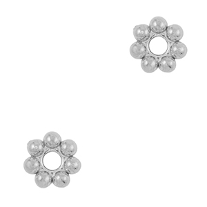 Roestvrij stalen (RVS) Stainless steel kralen spacer Bali ring 5mm Silver