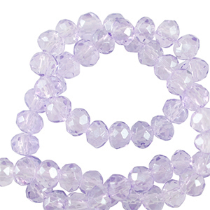 Top Facet kralen 4x3mm disc Light violet purple