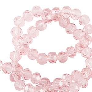 Top Facet kralen 4x3mm disc Peachy pink