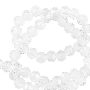 Top Facet kralen 4x3mm disc Transparent