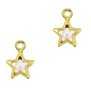 Hangers van Crystal Glass ster Peach-gold