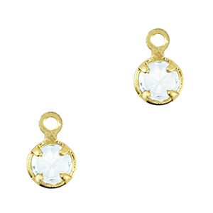 Hangers van Crystal Glass Light sky blue-gold