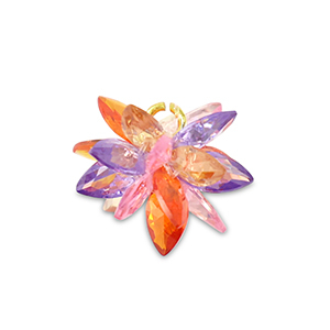 Zirkonia bedels bloem Multicolor