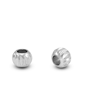 Roestvrij stalen (RVS) stainless steel kralen 4mm Silver
