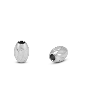 Roestvrij stalen (RVS) stainless steel kralen 4x5mm Silver