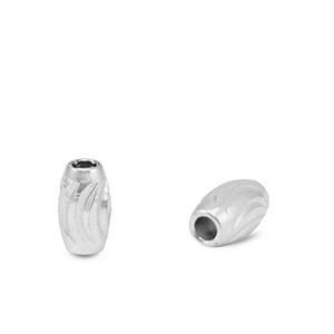 Roestvrij stalen (RVS) stainless steel kralen 3x5mm Silver