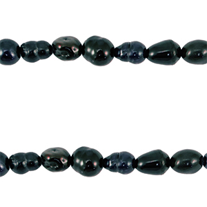 Zoetwaterparels rice 5-6x4-5mm Dark blue