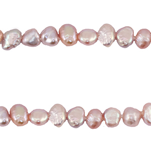 BQ Zoetwaterparels nugget 4-5mm Lilac rose