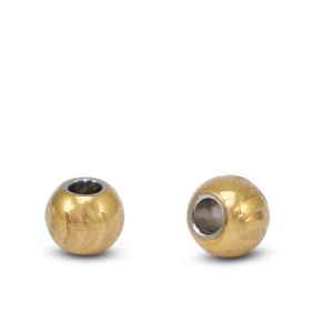 Roestvrij stalen (RVS) stainless steel kralen 6mm Gold