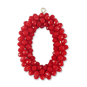 Top facet hangers ovaal Red
