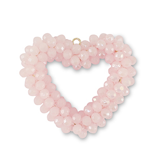 Top facet hangers hart Light pink