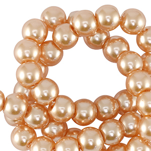 Glasparels 6mm Peach pink
