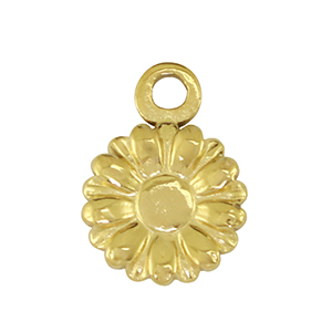Roestvrij stalen (RVS) Stainless steel bedel bloem Gold