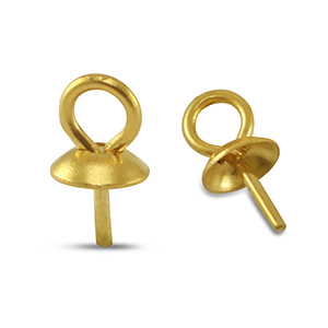 Roestvrij stalen (RVS) Stainless steel onderdelen eindkapjes voor kralen Gold