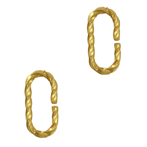 Roestvrij stalen (RVS) stainless steel onderdelen buigring ovaal Gold