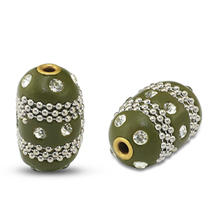 Bohemian kralen Green-Silver