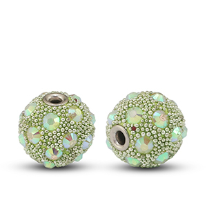 Bohemian kralen Green-strass
