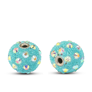 Bohemian kralen Turquoise-strass
