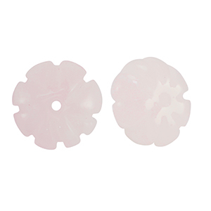 Natuursteen kralen melkkwarts bloem Light pink
