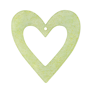 Resin hangers hart Light green
