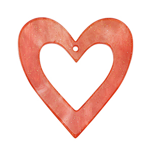 Resin hangers hart Coral red