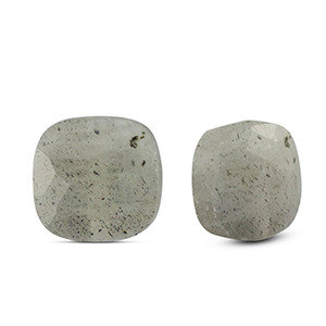 Natuursteen kralen glas vierkant Light gray
