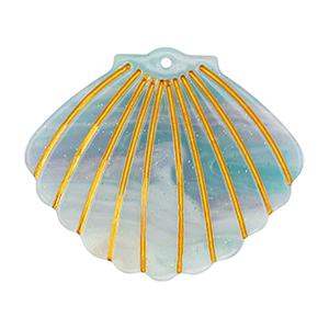 Resin hangers schelp Blue