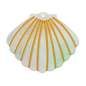 Resin hangers schelp Mint green