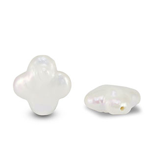 Zoetwaterparels klaver Natural white
