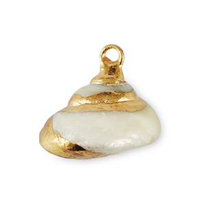 Schelp hangers specials Slak Pearl-gold