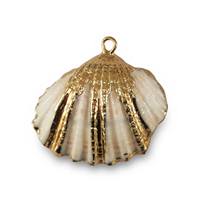Schelp hangers specials Sint Jacobsschelp White-gold