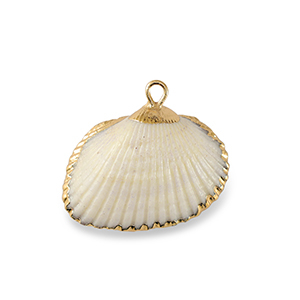 Schelp hangers specials Sint Jacobsschelp White-gold