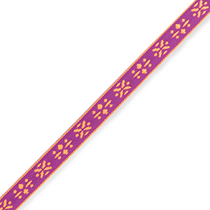 Lint met tekst flowers Neon purple-orange