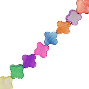 Schelp kralen klaver Multicolour