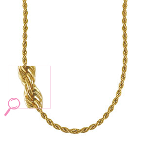 Roestvrij stalen (RVS) Stainless steel kettingen twisted Gold