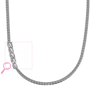 Roestvrij stalen (RVS) Stainless steel kettingen snake Silver